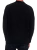 Rusty Neal Grobstrick Einfarbiger Stehkragen-Pullover in Schwarz