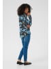 Kaffe Bluse langarm KAamber Regular fit in Windward Blue/Black Flower