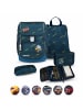 Belmil 6tlg-Set: Premium Schulranzen Comfy Plus in Orion Blue H36xL27xT19 cm