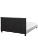 Beliani Doppelbett POITIERS in Grau - (W) 191 x (H) 99 x (L) 215 cm