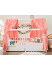 ALAVYA HOME Hausbett Komplett Set mit Musselin DEKO Rosa