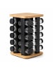 relaxdays Gewürzkarussell "20 Gläser" in Natur/ Schwarz - (B)18,5 x (H)32 x (T)18,5 cm