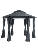 Beliani Pavillon PORTEL in Grau/Schwarz - (W) 350 x (H) 270 x (L) 350 cm