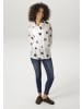Aniston CASUAL Hemdbluse in wollweiß-dunkelbraun