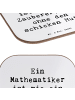 Mr. & Mrs. Panda Glas-Untersetzer Spruch Mathematiker Magie mit ... in Weiß
