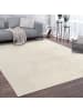 KADIMA DESIGN Teppich Kurzflor waschbar Unifarben Wohnzimmer in Creme