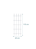 relaxdays 2 x Rankgitter in Schwarz - (B)45 x (H)115 cm