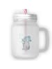 Mr. & Mrs. Panda Trinkglas Mason Jar Elefant Seifenblasen ohne S... in Transparent