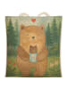Mr. & Mrs. Panda Shopper-Tasche Bär Baby Design ohne Spruch in Weiß