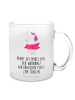 Mr. & Mrs. Panda Teetasse Glas Einhorn Ballerina mit Spruch in Transparent