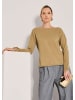MADELEINE Schlichter Strickpullover mit U-Boot-Ausschnitt in caramel