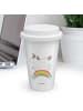 Mr. & Mrs. Panda To Go Becher Einhorn Regenbogen ohne Spruch in Weiß
