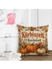 Mr. & Mrs. Panda Kissen 40x40 Herbstmotiv rustikal Design mit Sp... in Weiß