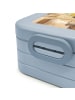 Mr. & Mrs. Panda Brotdose Hase Pommes Design ohne Spruch in Blau Pastell