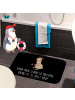 Mr. & Mrs. Panda Badteppich Alpaka Blume mit Spruch in Schwarz