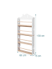 relaxdays Kinderbücherregal "Haus" in Weiß/ Natur - (B)60 x (H)130 x (T)15 cm