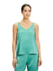 Vera Mont Satin-Bluse mit V-Ausschnitt in Silky Green