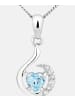 Diamant L'éternel Halskette aus 375 Weißgold mit 0.31 Karat Diamant mit Topas