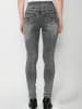 KOROSHI LANGE JEANS SCHMALE HOSE in grau