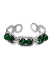 PURELEI Ring Green Harmony Silber