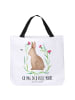 Mr. & Mrs. Panda Shopper Hase Sitzen mit Spruch in Weiß
