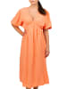 Reichstadt Damen Relaxed Fit Sommerkleid Musselin in Orange