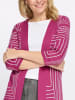 Sieh an! Long-Shirtjacke in magenta-ecru-bedruckt