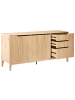 Beliani Sideboard MONCTON in Braun - (W) 160 x (H) 75 x (L) 45 cm