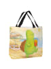 Mr. & Mrs. Panda Tote Bag Schildkröte  Pommes Design ohne Spruch in Weiß