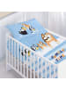 MTOnlinehandel Bluey Babybettwäsche "Family Time" in Hellblau/ Weiß