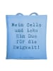 Mr. & Mrs. Panda Umhängetasche Spruch Zeichenllo Duo mit Spruch in Sky Blue
