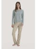 Hessnatur Langarm Schlafshirt Regular in nebelblau