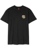 Santa Cruz T-Shirt "Flaming Dice Dot Chest T-Shirt" in Schwarz