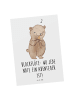 Mr. & Mrs. Panda Postkarte Abenteuer Blockflöte mit Spruch in Weiß
