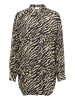 Kaffe Langarm - Hemd KAditte Loose fit in Black And Brown Animal Print