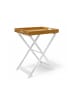 relaxdays Tabletttisch in Weiß - (B)60 x (H)72 x (T)40 cm