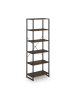 relaxdays Standregal in Schwarz/ Braun - (B)50 x (H)180 x (T)35 cm