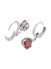 faina Women Drop Earrings in Silver Red