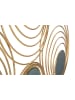 Mauro Ferretti Dekorative 3D-Wand aus goldfarbenem Metall und Spiegeln, 90 x 2,5 x 45 cm
