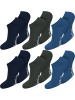 normani 6 Paar Viskose-Gesundheitssocken Sneakers in Anthrazit/Blau/Marine
