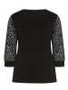 Laura Scott Spitzenshirt in schwarz