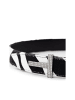 Tom Ford Schwarz Weiß Leder Regular Gürtel