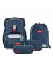 Step by Step Basis Schulranzen-Set 4-teilig Set „Blue Lines