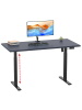 VCM  Schreibtisch Lona elektrisch verstellbar 140 x 50 in Schwarz / Anthrazit