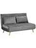 HOMCOM Schlafsofa-130L x 78B x 79H cm-Grau