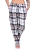 NORMANN Flanell Pyjama Hose karierte Schlafanzug Hose lang - 76570 in marine