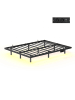 VASAGLE Bettgestell Conner in Mattschwarz - (B)140 x (H)26 x (T)200 cm