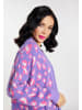 faina Damen Cardigan in Lila Mehrfarbig