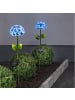 STAR Trading LED Solar Gartenstecker Blume Hortensie in blau - H: 77cm