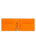 DuDu Up Geldbörse RFID Schutz Leder 11 cm Geldscheinklammer black-orange